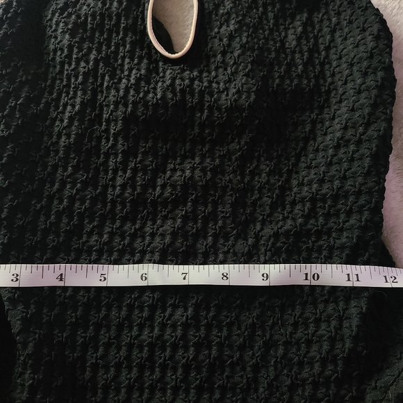 Anne Klein Black Textured And Tan One Piece  Bathing Suit - Picture 14 of 16